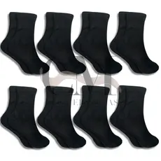 Kits de 3 a 24 Pares Meia de Cano MÉDIO PRETA com Algodão