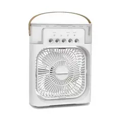 Mini Ar-Condicionado e Climatizador Umidificador, Nebulizador, Ventilador, Aromatizador Agua e Gelo com Led Portátil