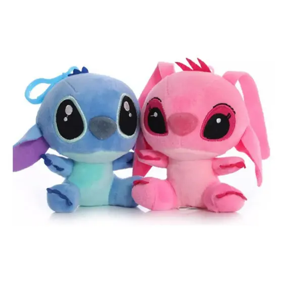Chaveiros Pelúcias Variadas Bonecos de Pelúcia Stitch ou Angel