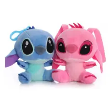 Chaveiros Pelúcias Variadas Bonecos de Pelúcia Stitch ou Angel