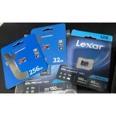 Cartão de Memória SD Netac 32gb 256gb e Lexar 64gb 128gb SDXC UHS-I 250MB/s C10 U3 V30 4K UHD Full HD Para Câmeras
