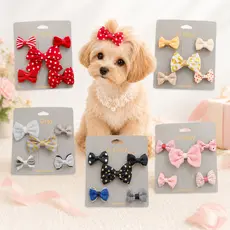 Kit 5 Grampos Pet Laço Fofo Clipe de Cabelo para Cachorro e Gato