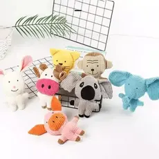 Brinquedo de Pelúcia Pet com Som Mordedor Interativo Diversos Animais Fofos para Cachorro e Gato Alívio do Estresse