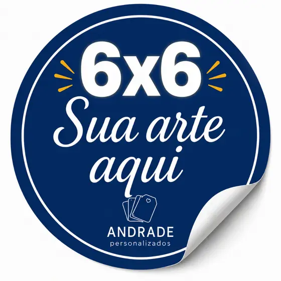 Etiquetas Adesivas Personalizadas 6x6 cm - 96 unidades