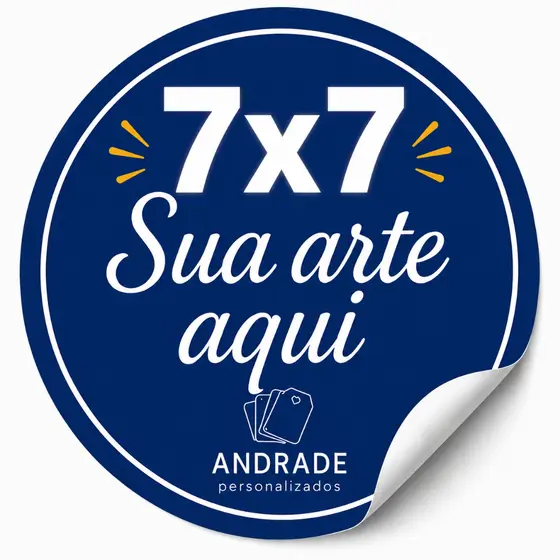 Etiquetas Adesivas Personalizadas 7x7 cm - 60 unidades