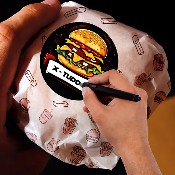 Etiquetas Adesivo Para Hamburguer Artesanal