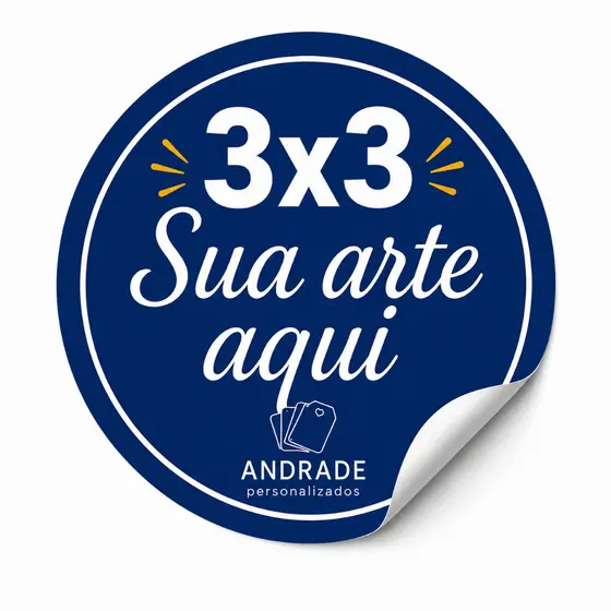 Etiquetas Adesivas Personalizadas 3x3 - 300 unidades