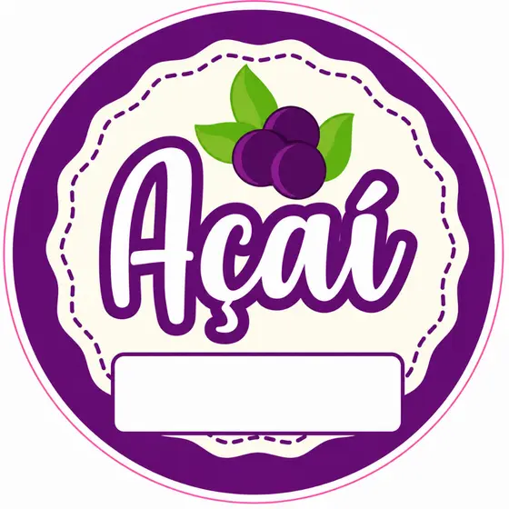 75 Etiquetas Adesivas para Açaí – Personalizadas e Profissionais