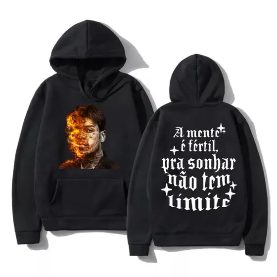 Moletom Canguru Com Capuz Mc Kevin Alta Qualidade Blusa de Frio Estampada Agasalho Flanelado