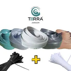 KIT Protetor de Portão Fita PVC Várias Cores (10 cm altura) +Presilha/Abraçadeira Nylon Enforca Gato