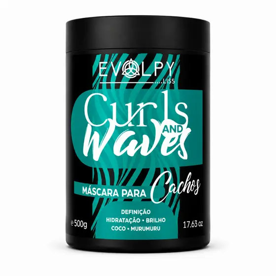 MÁSCARA PARA CACHOS CURLS AND WAVES 500G - EVOLPY LISS