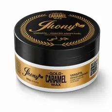 Pasta Modeladora Masculina Gold Caramel Wax Jhony Barber 150g Alta Fixação para Cabelos Oleosos