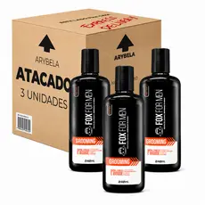 Kit com 3 Grooming Hidratante Fox For Men 240ml para Barba Cabelo e Bigode com Volume e Textura