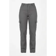 Calça Cargo Feminina Chumbo Bolsos Utilitários Algodão com Elastano Tamanhos 38 ao 48