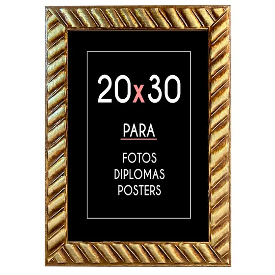 Moldura 20x30 Madeira Trabalhada Com Acetato Ou Só Fundo