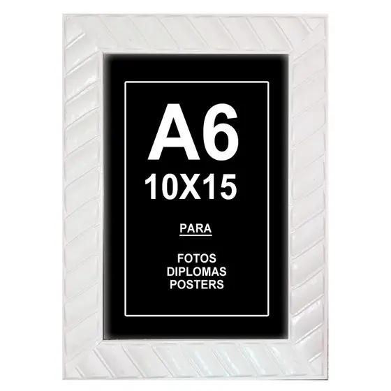 KIT 5 Porta Retratos 10x15 Moldura Trabalhada Quadro A6 Com Vidro Ou Acetato