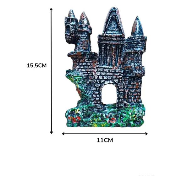 Castelo Torre (Enf. Aquário) Decoração Em Resina