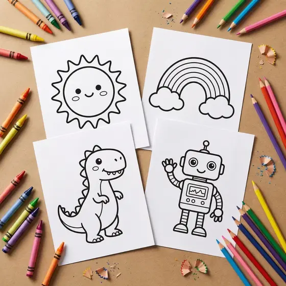 KIT 100 Desenhos para Colorir Animais Infantil Educativas Crianças Pintura Safari Fazenda Zoológico
