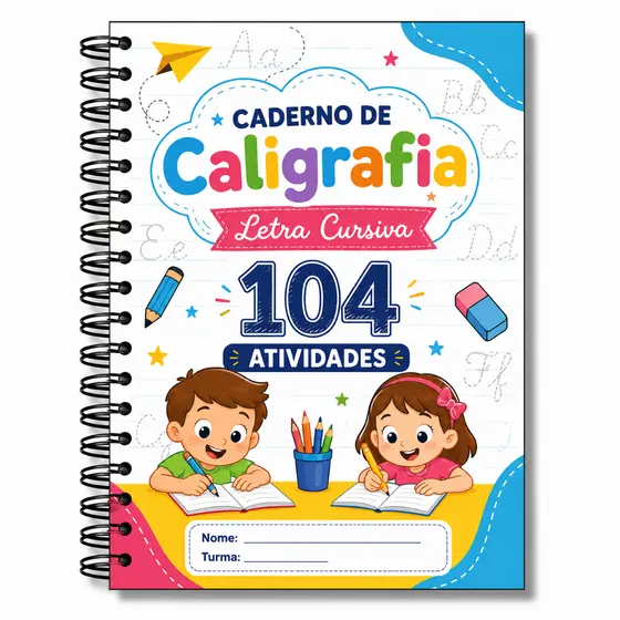 Caderno De Caligrafia Infantil Com 104 Atividades Para Praticar