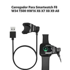 Cabo Usb Carregador Para Smartwatch F8 W34 T500 HW16 X6 X7 X8 X9 A8