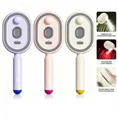 Escova De Cabelo Elétrica A Vapor Pente De Massagem E Função De Névoa Tecnologia De Íons Simultaneamente Mais Forte