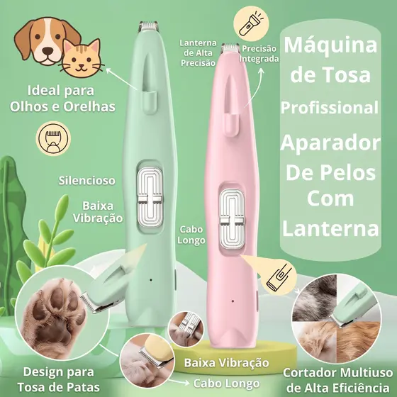 Máquina de Tosa para Pata Olhos Orelha Pet Cão Gato Profissional Aparador De Pelos Cortador