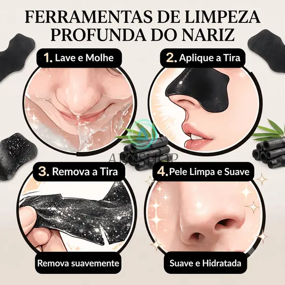 10/20/30 Pçs Pasta De Nariz De Limpeza Profunda Carvão De Bambu Cravo Ponto Nasal Tira Ferramentas
