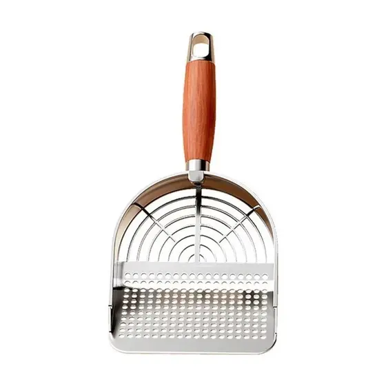 Pá Higiênica De Areia para Gatos Peneira Coletora Aço Inox Cod:78393