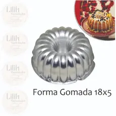 Forma GOMADA  Bolo Pudim Torta Suíça Alta Alumínio Grosso - Profissional