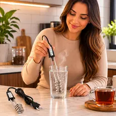 Ebulidor Elétrico Ferve Água Rápido 500W 127V/220V Portátil Rabo Quente Aquecedor Para Café Chá