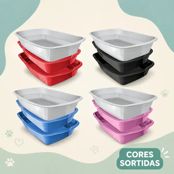 Bandeja Caixa Areia Gato Higienica Furba Promoção Barato Reforçada  Apartamento Casa Cães Gatos