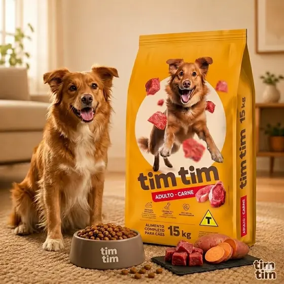 Ração Premium 15kg Carne para Cães Médio e Grande  Porte Alta Nutrição