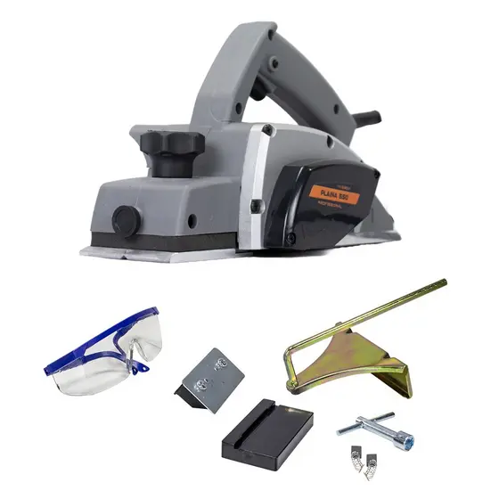 Plaina Elétrica Profissional 550W 82mm Pró Euro 15000 RPM 127V / 220V