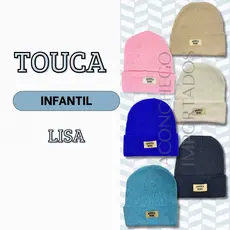 Touca Infantil Bebê Lisa Meninas e Meninos Inverno Proteção Frio Elásticas Versáteis