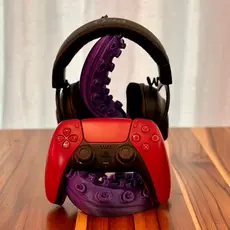 Suporte Criativo PS5 Controle Fone Headset Tentáculo Playstation