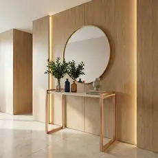 Escrivaninha Industrial Bella 90x45x90cm Mesa Home Office Escritório Pés Rose Gold