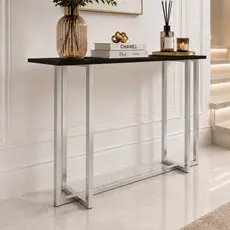 Mesa Aparador Buffet Industrial Sala De Estar Cozinha Aço Cor Prata 90cm Decorativo Multiuso
