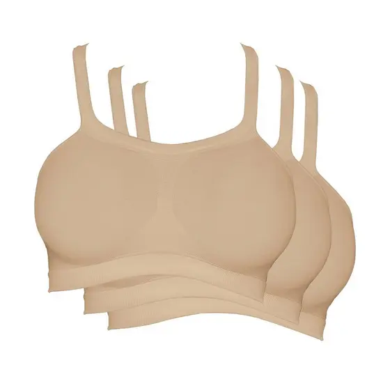 Kit 3 Sutiãs Top Hanes Bandini sem Costura H299