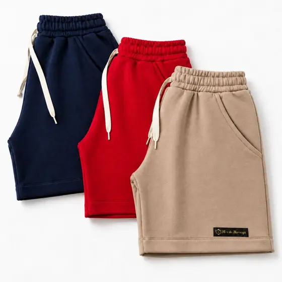 Kit 3 Shorts Moletinho Menino Verão Escolar Brincar Levinho