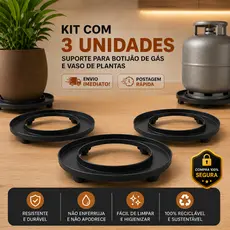 Suporte para Botijão de Gás Universal e Suporte para Vaso de Plantas , Compacto e Seguro