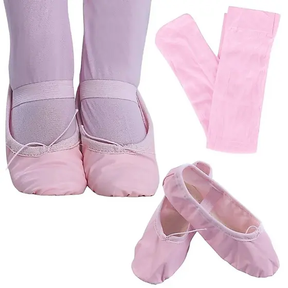 Kit Ballet infantil Sapatilha e Meia calça Rosa