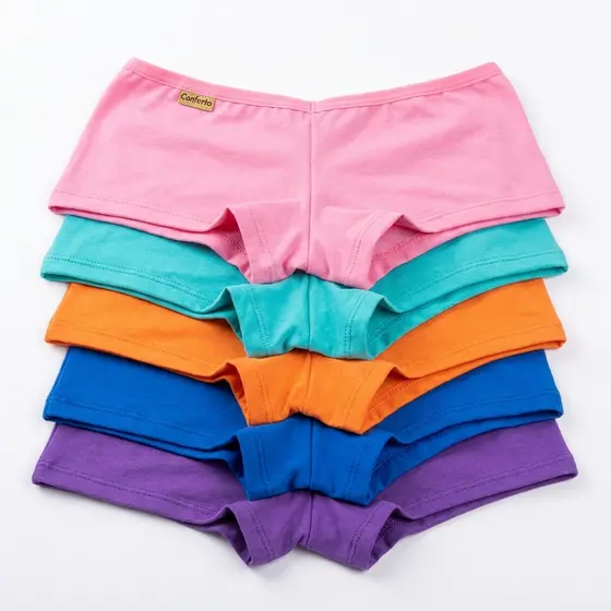 Kit Calcinhas Boxer Plus Shortinho Cueca Feminina Conforto Não Marca Roupa Qualidade Premium