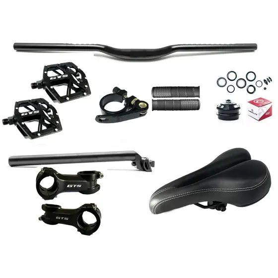 Kit Selim Bike Gts,canote 27,2,pedal,guidão,mesa Bike Mtb