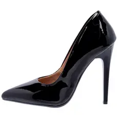 Scarpin Classic Di Scarp Calçados Salto Alto 11cm - Verniz Preto