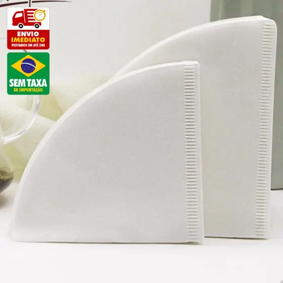 100 Filtro de Papel para Coador de Café Tamanho 102 Kit 100 pçs