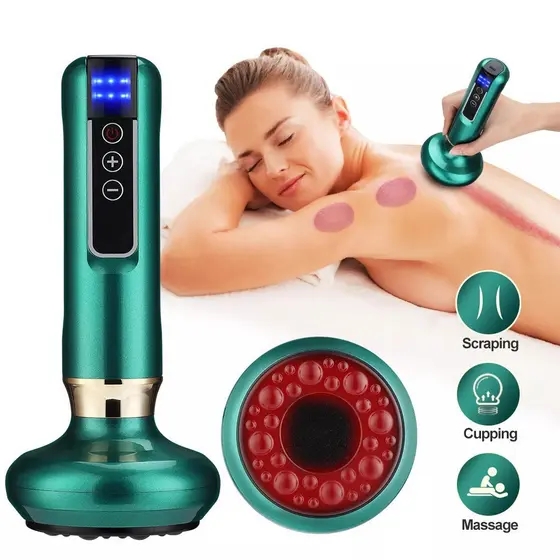 Instrumento Inteligente De Massagem Ventosa Eletrica Negativa Aparelho De Raspagem Elétrico Sem Fio