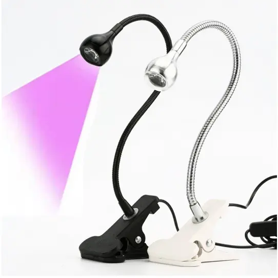 Luminária UV Ultravioleta De Mesa Com Garra Presilha Manicure