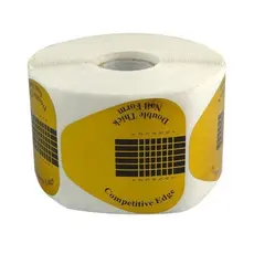 Kit Rolo 500 Moldes Adesivos Coração Para Unha De Porcelana E Gel