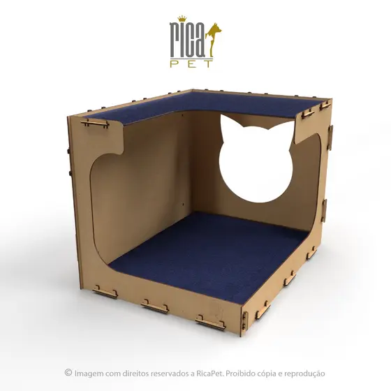 Casinha Pet Gato Parede Arranhador Brinquedo Colchão Nicho