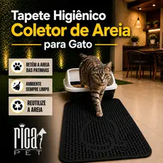 Tapete Higiênico P/gatos Anti Sujeira Coletor De Areia Ricapet